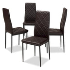 Modern Faux Leather Dining Chair 4-Piece Set by Baxton Studio
