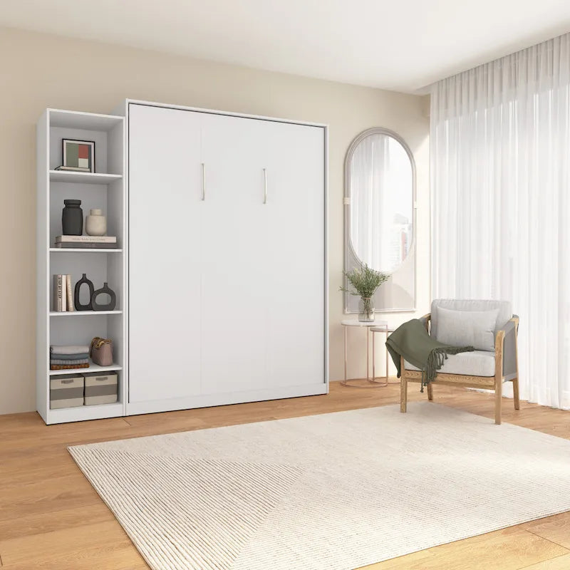 Claremont Queen Murphy Bed with Closet Organizer (85W) by Bestar