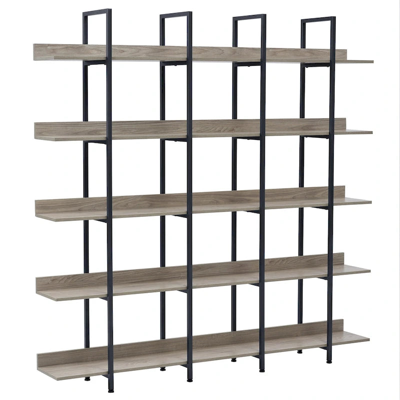 5 Tier Bookcase Home Office Open Bookshelf