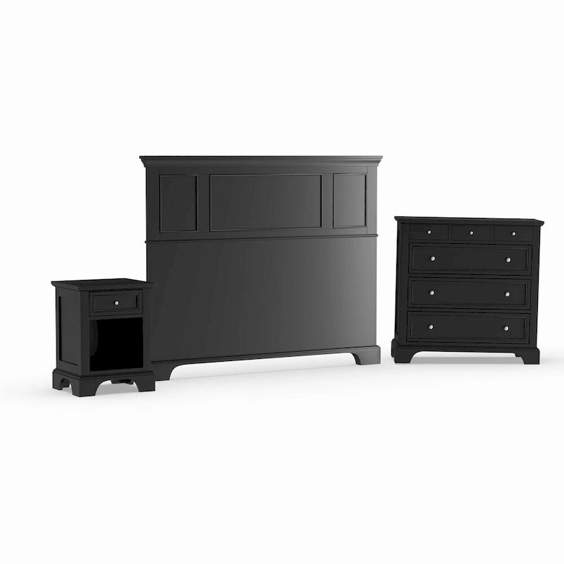 Bedford 3-Piece Queen/Full Headboard Night Stand and Chest Set by Homestyles