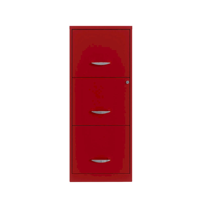 Space Solutions Lava Red 3-Drawer Vertical File Cabinet