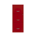 Space Solutions Lava Red 3-Drawer Vertical File Cabinet