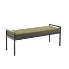 Porthos Home Rue Teddy Fabric Upholstered Bench with Steel Legs