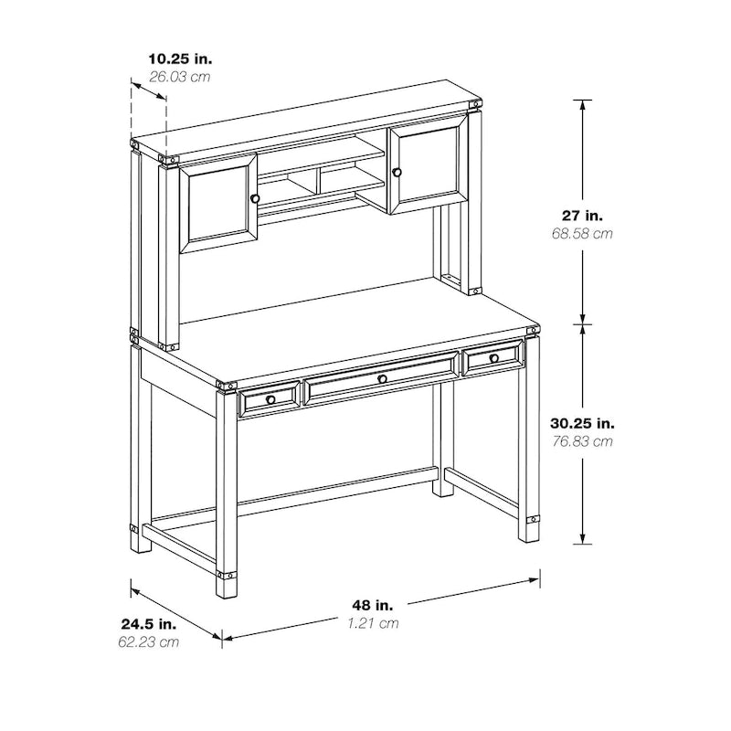 Baton Rouge Hutch and Desk