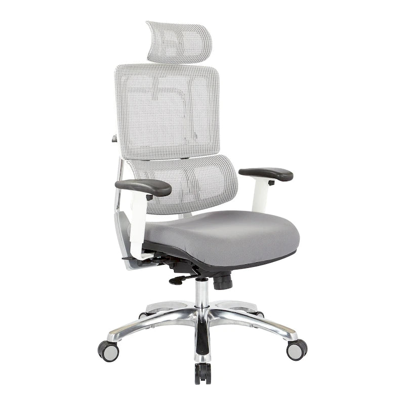 Proline II Breathable White Vertical Mesh Office Manager Chair