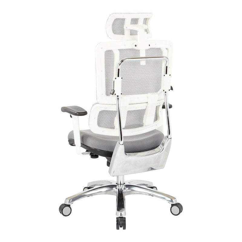 Proline II Breathable White Vertical Mesh Office Manager Chair