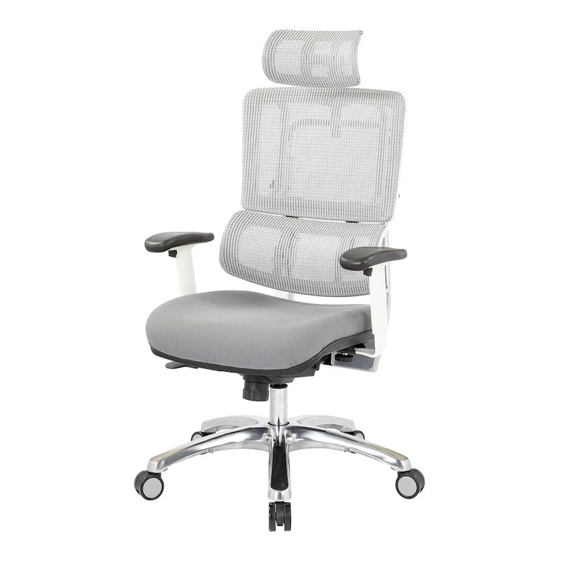Proline II Breathable White Vertical Mesh Office Manager Chair