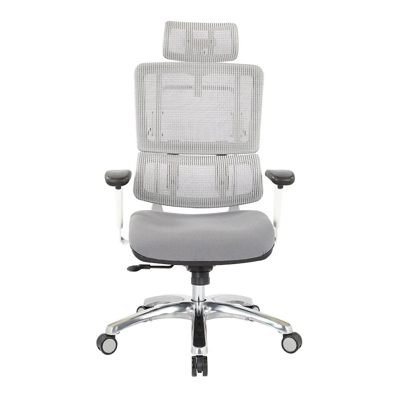 Proline II Breathable White Vertical Mesh Office Manager Chair