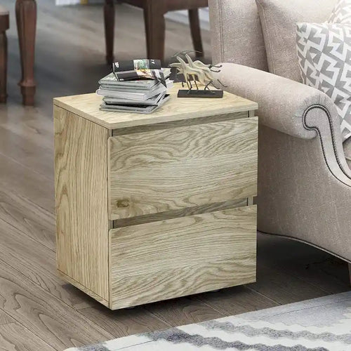 18.9 Tall 15.7W 2 - Drawer Nightstand Chest End Table
