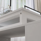 55.1W 41.3D Timechee L-Shape Executive Desk Workstation Computer