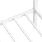 King White Metal Canopy Platform Bed Frame