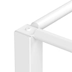 King White Metal Canopy Platform Bed Frame