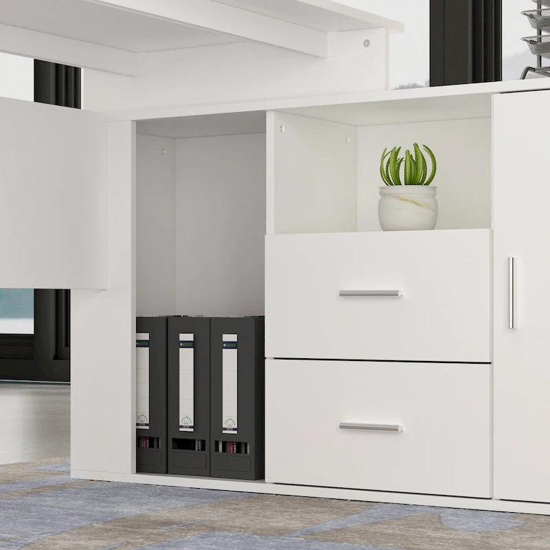 Kerrogee Computer Desk L-Shaped Corner Desk Workstation Reversible