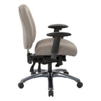 Multi-Function Mid-Office Chair with Seat Slider and Titanium Finish Base