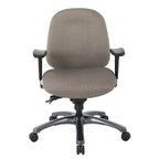 Multi-Function Mid-Office Chair with Seat Slider and Titanium Finish Base