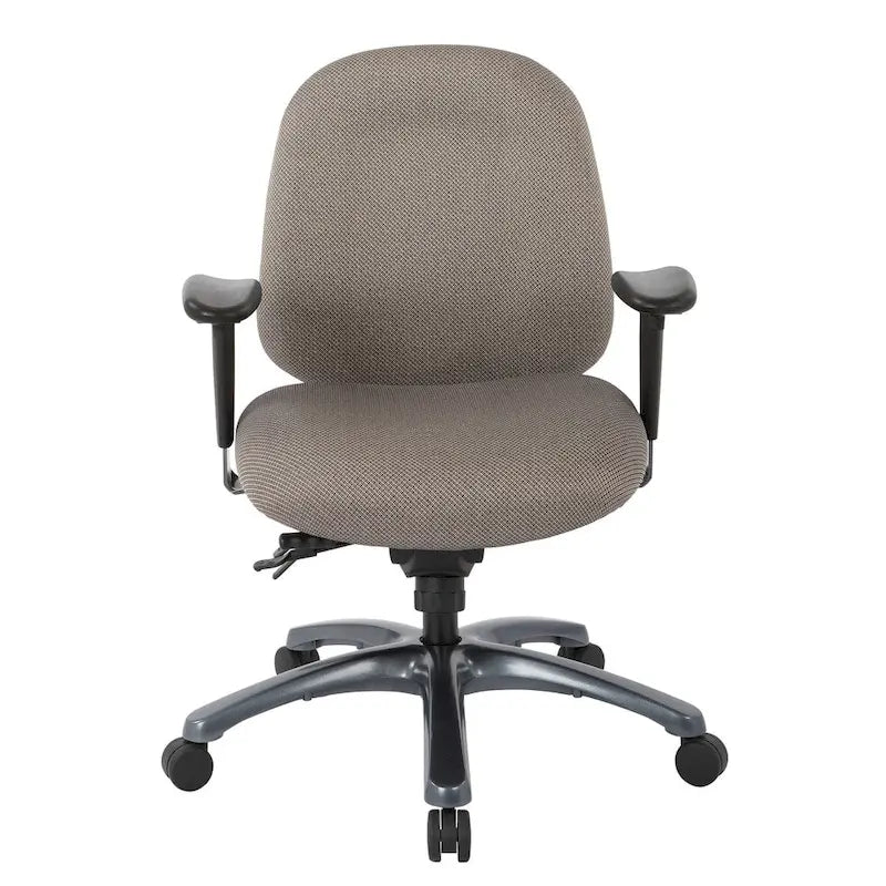 Multi-Function Mid-Office Chair with Seat Slider and Titanium Finish Base