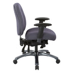 Multi-Function Mid-Office Chair with Seat Slider and Titanium Finish Base