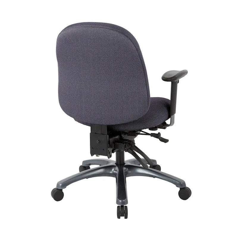 Multi-Function Mid-Office Chair with Seat Slider and Titanium Finish Base