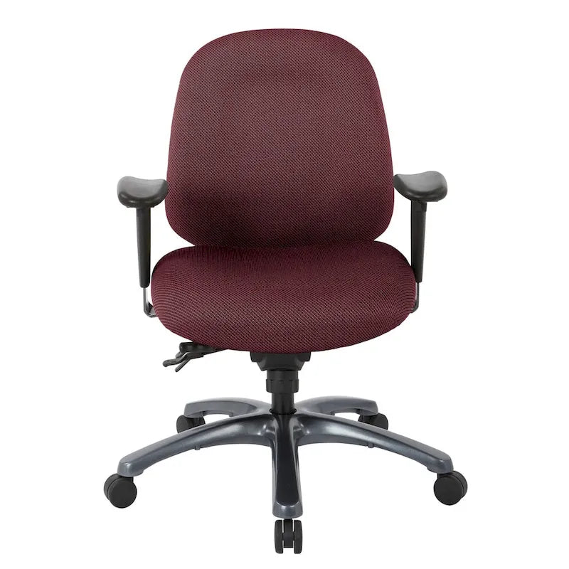 Multi-Function Mid-Office Chair with Seat Slider and Titanium Finish Base