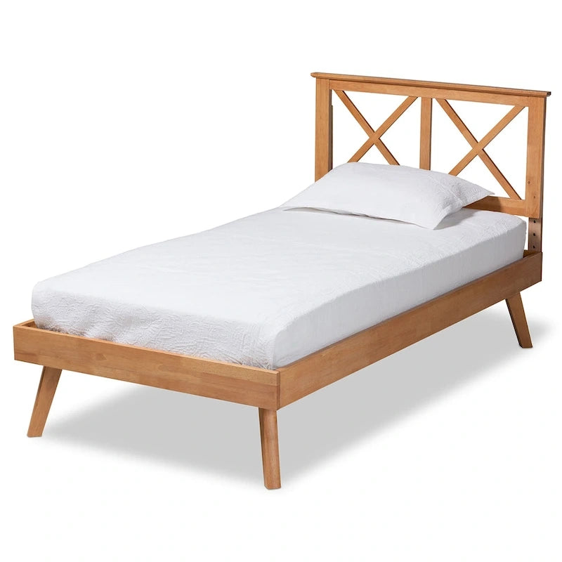 Galvin Contemporary Brown Finished Wood Platform Bed