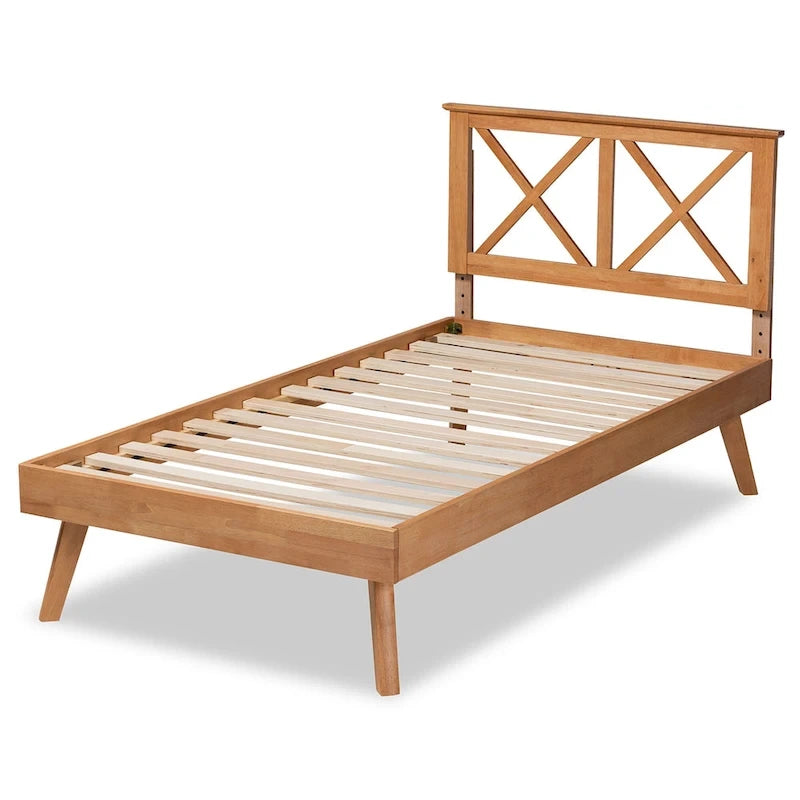 Galvin Contemporary Brown Finished Wood Platform Bed