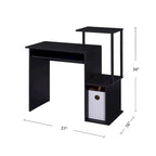 Wooden Computer Desk with Keyboard Tray