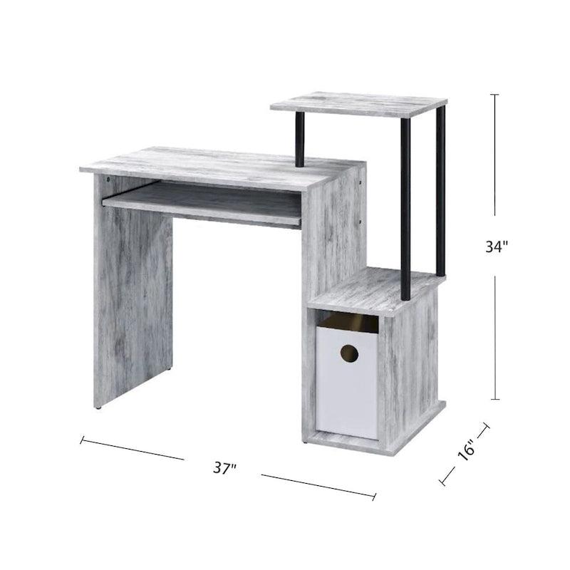 Wooden Computer Desk with Keyboard Tray