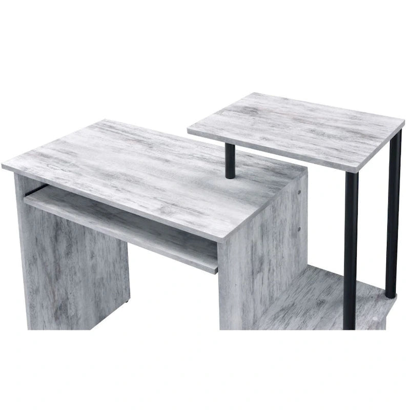 Wooden Computer Desk with Keyboard Tray