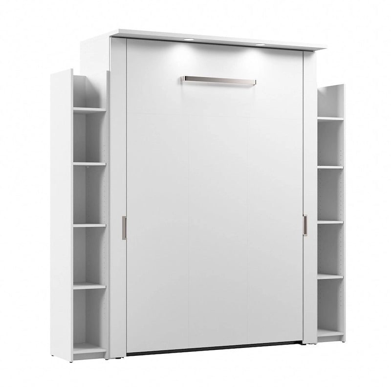 Lumina Full Murphy Bed with Shelves (81W) by Bestar