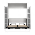 Lumina Full Murphy Bed with Shelves (81W) by Bestar