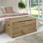 Wood Storage Trunk Ottoman Corona