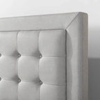 Priage by Zinus Grey Sand Upholstered Beige Button-tufted Premium Platform Bed