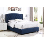 Roundhill Furniture Summit Wingback Tufted Upholstered Bed with Nailhead