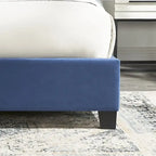 Roundhill Furniture Summit Wingback Tufted Upholstered Bed with Nailhead