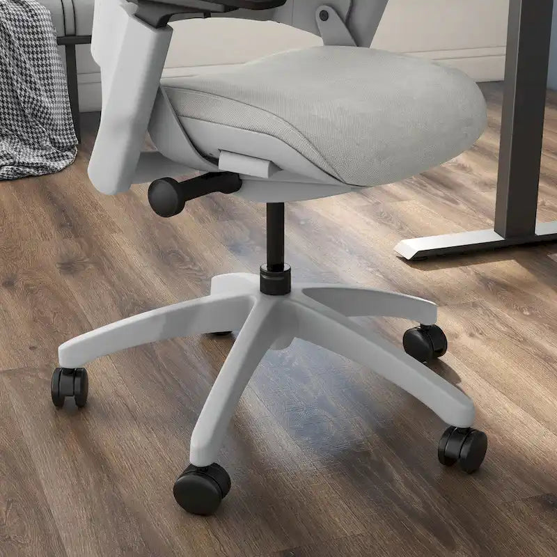 Furniture of America Hudson Modern Grey ANSI-BIFMA Certified Fabric Height Adjustable Office Desk Chair