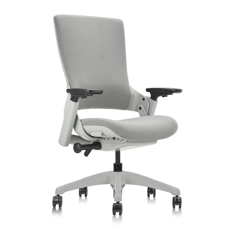 Furniture of America Hudson Modern Grey ANSI-BIFMA Certified Fabric Height Adjustable Office Desk Chair