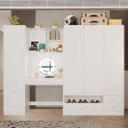 Armoires Storage Solution Convertible Wardrobe Organizer Mirror Vanity