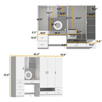 Armoires Storage Solution Convertible Wardrobe Organizer Mirror Vanity