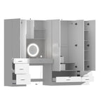Armoires Storage Solution Convertible Wardrobe Organizer Mirror Vanity