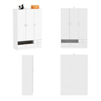 Armoires Storage Solution Convertible Wardrobe Organizer Mirror Vanity