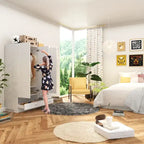 Armoires Storage Solution Convertible Wardrobe Organizer Mirror Vanity