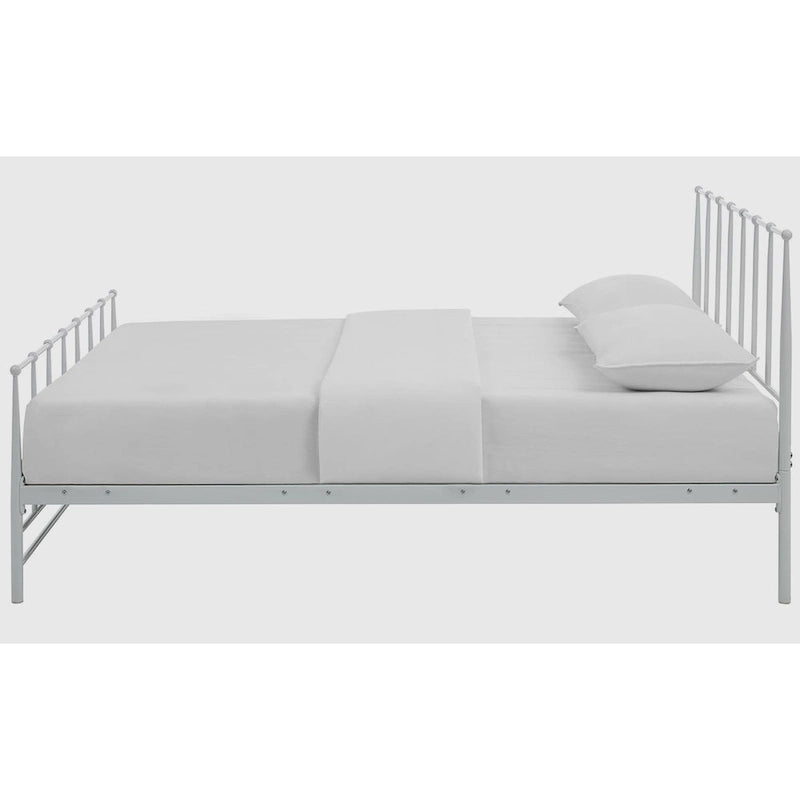 Freeport White King Size Metal Bed Frame