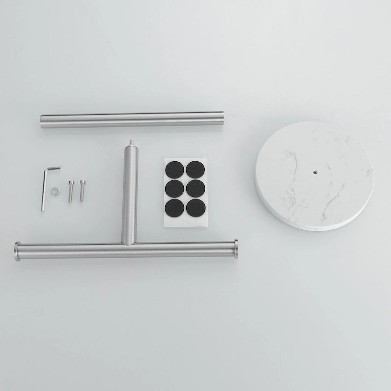 T-Shape Towel Rack With Natural Marble Base