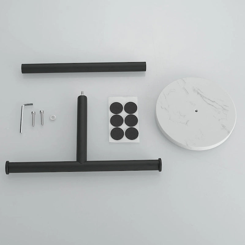 T-Shape Towel Rack With Natural Marble Base