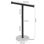 T-Shape Towel Rack With Natural Marble Base