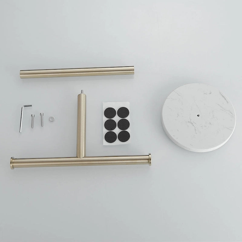 T-Shape Towel Rack With Natural Marble Base