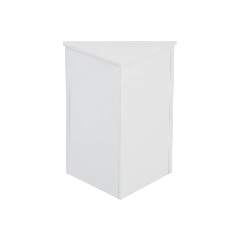 White Triangle Bathroom Storage Cabinet with Adjustable Shelves - 17.2W x 17.2D x 31.5H