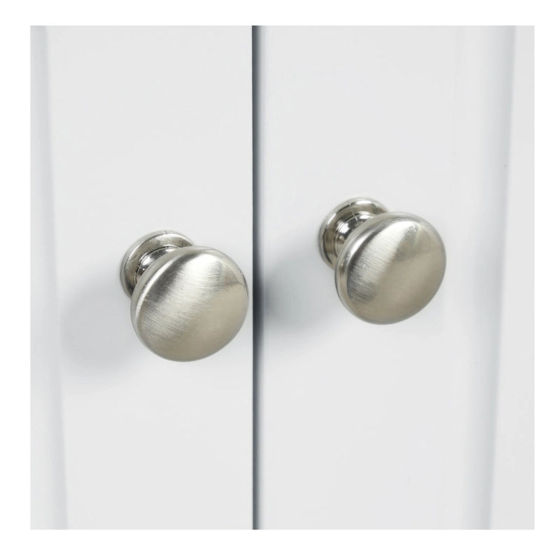 White Triangle Bathroom Storage Cabinet with Adjustable Shelves - 17.2W x 17.2D x 31.5H