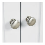 White Triangle Bathroom Storage Cabinet with Adjustable Shelves - 17.2W x 17.2D x 31.5H