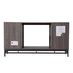 SEI Furniture Hampden Contemporary Gray Wood Electric Fireplace